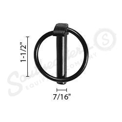 87299416BUX - OEM LINCH PIN BLACK POWDER COATED 7/16IN X 1 1/2IN - CASE CONSTRUCTION
