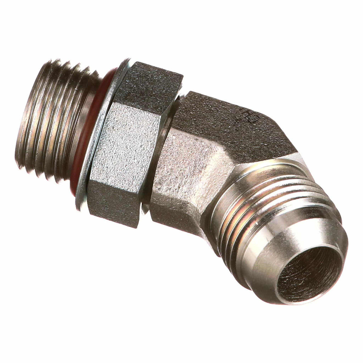 87302140 - OEM FITTING 45 DEGREE 1/2IN HOSE X 9/16IN 18 ORB BEADED - CASE CONSTRUCTION