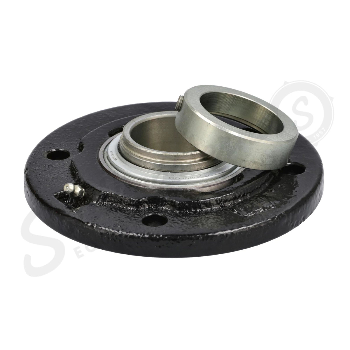 87328203 - OEM 4 BOLT FLANGE BEARING ASSEMBLY w/ COLLAR 28 MM ID X 136 MM OD - CASE CONSTRUCTION