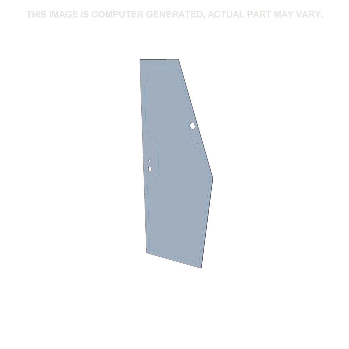 87400792 - OEM DOOR GLASS LEFT SIDE FLAT - CASE CONSTRUCTION