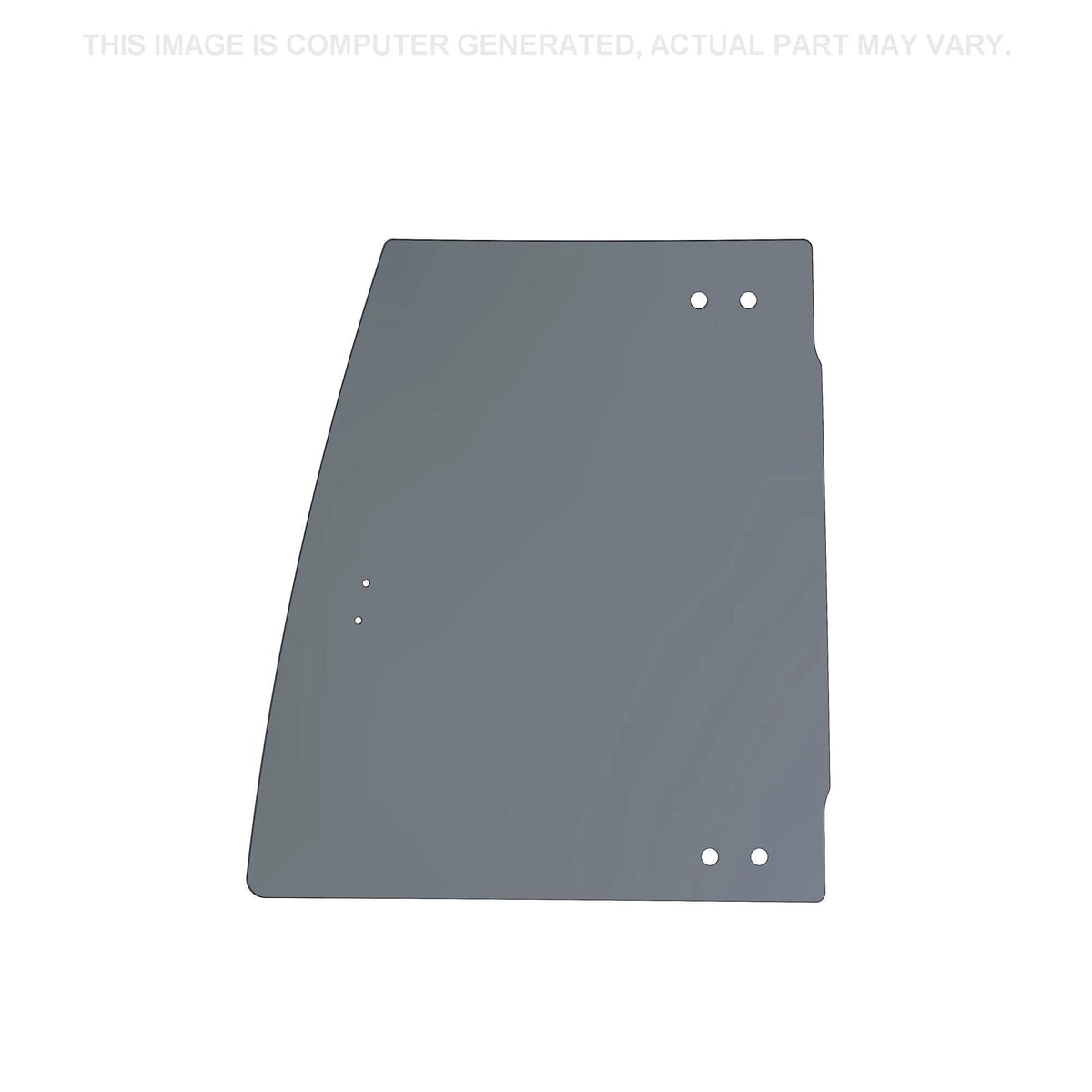 87439725 - OEM CAB DOOR GLASS UPPER RIGHT CURVED - CASE CONSTRUCTION