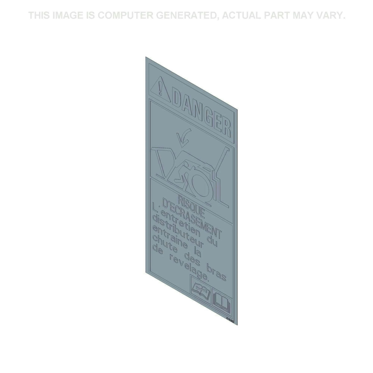 87453133 - OEM DANGER DECAL CRUSH HAZARD FRENCH - CASE CONSTRUCTION