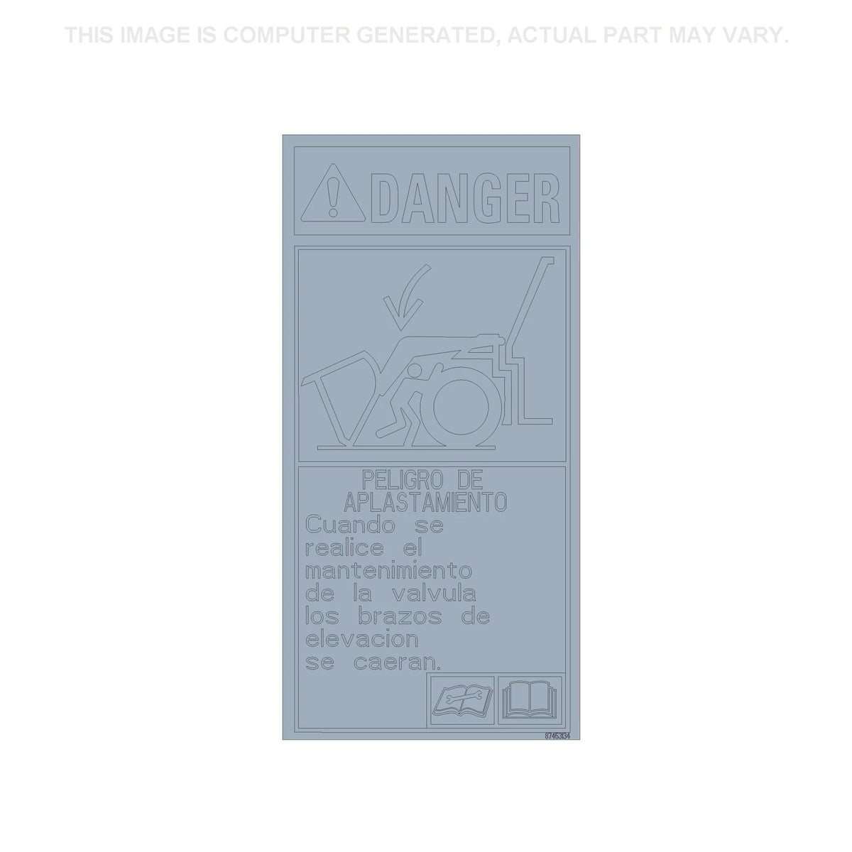 87453134 - OEM DANGER DECAL - CASE CONSTRUCTION