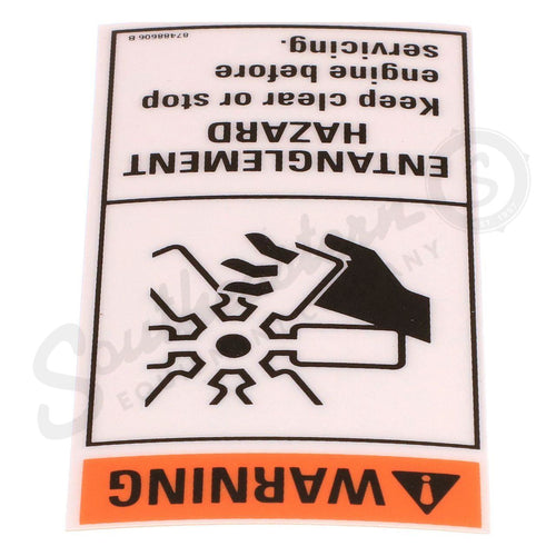 87488606 - OEM WARNING DECAL - CASE CONSTRUCTION