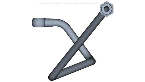87546195 - OEM RIGHT-HAND AXLE COOLER TUBE 0.625" OD - CASE CONSTRUCTION