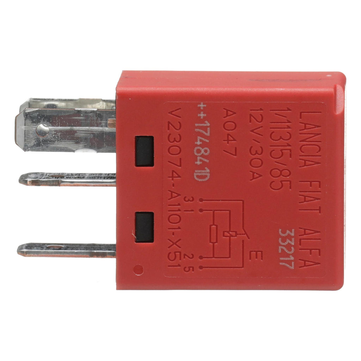 87604032 - OEM RELAY MICRO 12V-30A RED N.O. - CASE CONSTRUCTION