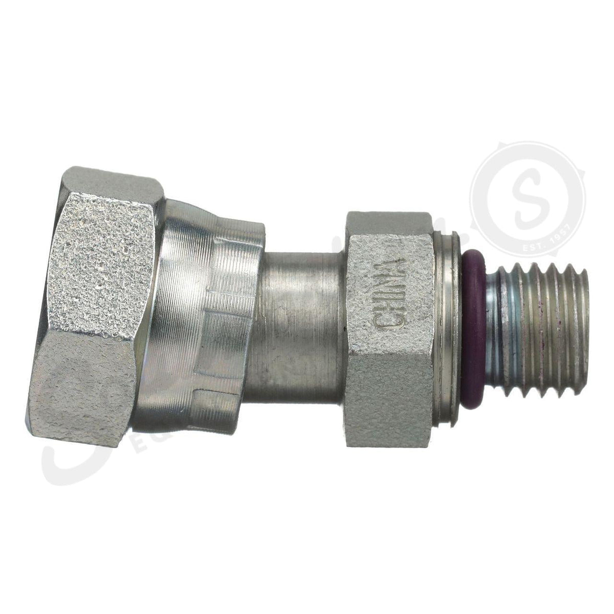 87643580 - OEM HYDRAULIC SWIVEL CONNECTOR M12 X 1.5 ORB - CASE CONSTRUCTION
