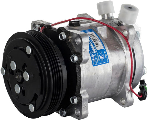 87649991 - OEM AC COMPRESSOR W/ CLUTCH & PULLEY 12V - CASE CONSTRUCTION