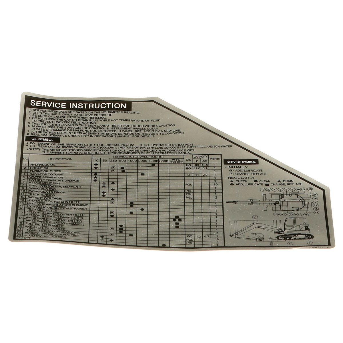 97ML-17174 - OEM DECAL - CASE CONSTRUCTION