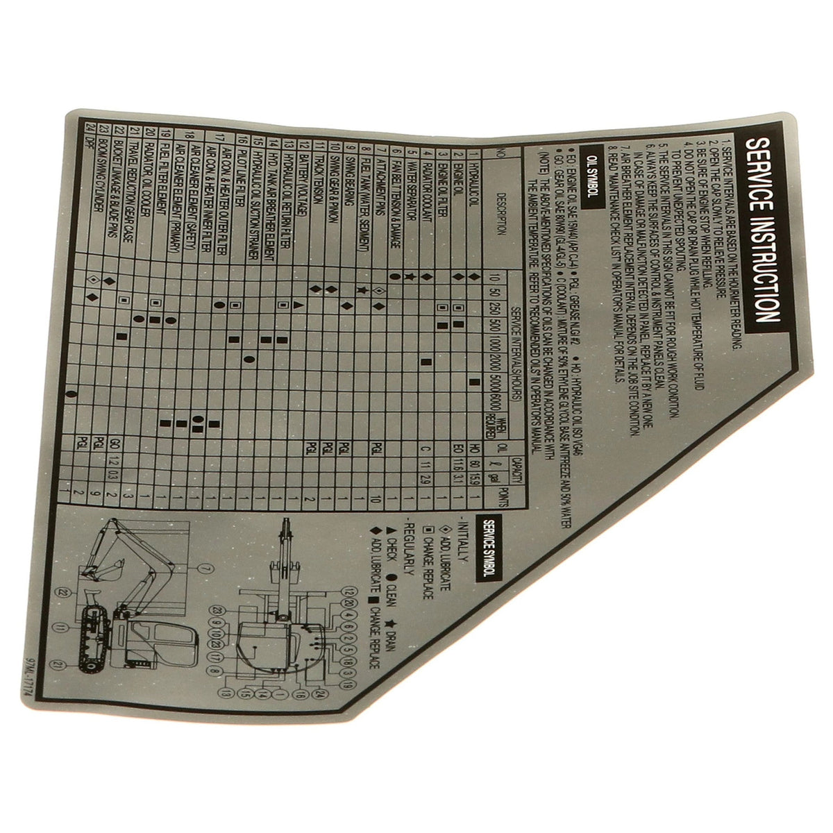 97ML-17174 - OEM DECAL - CASE CONSTRUCTION