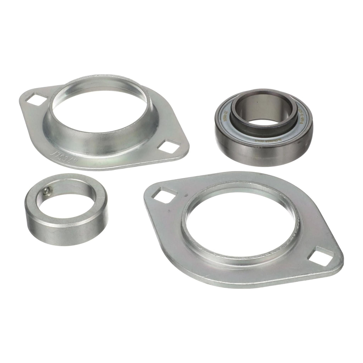9837806 - OEM 2 BOLT FLANGE BEARING ASSEMBLY w/ COLLAR - CASE CONSTRUCTION