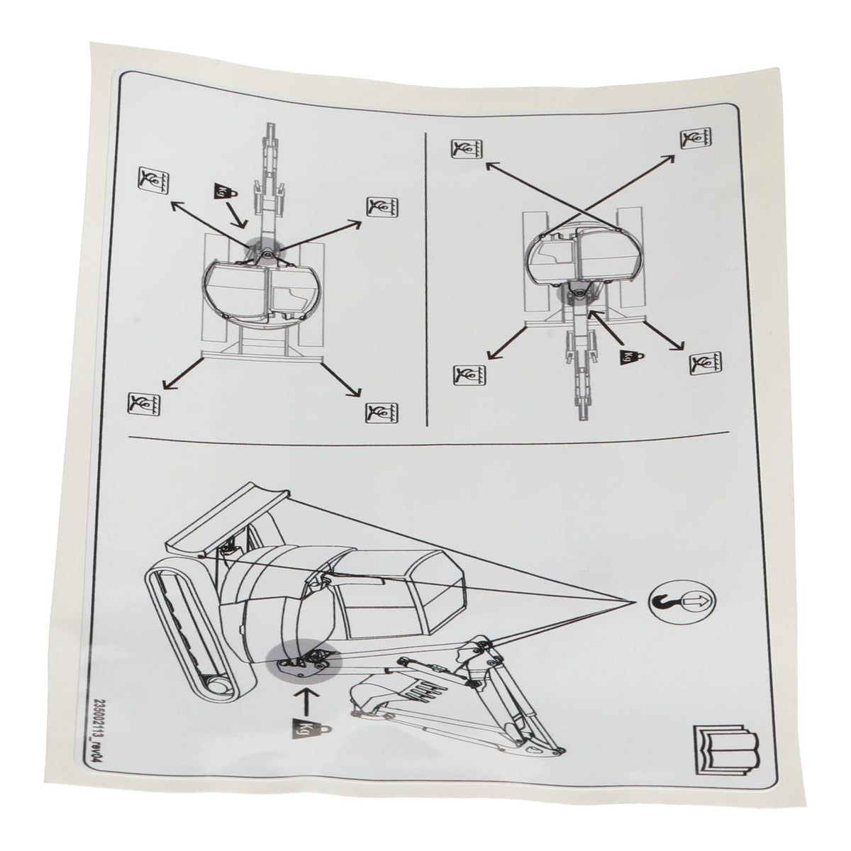 B235002113 - OEM DECAL - CASE CONSTRUCTION