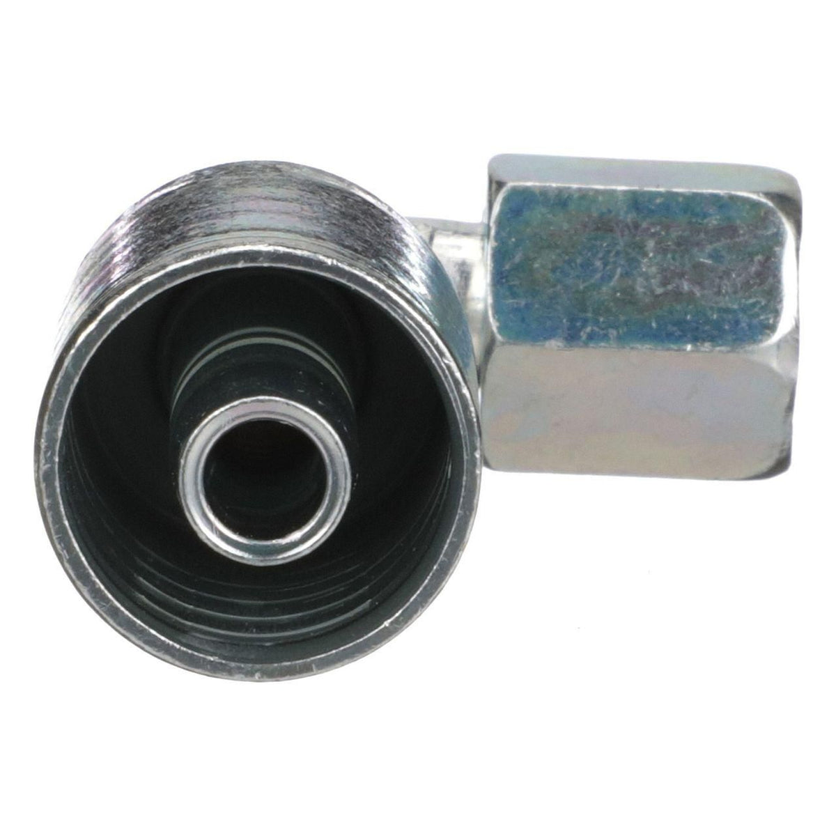 B90763 - OEM HYDRAULIC FITTING FEMALE JIC 37 SWIVEL 90 DEGREE S-DROP - CASE CONSTRUCTION