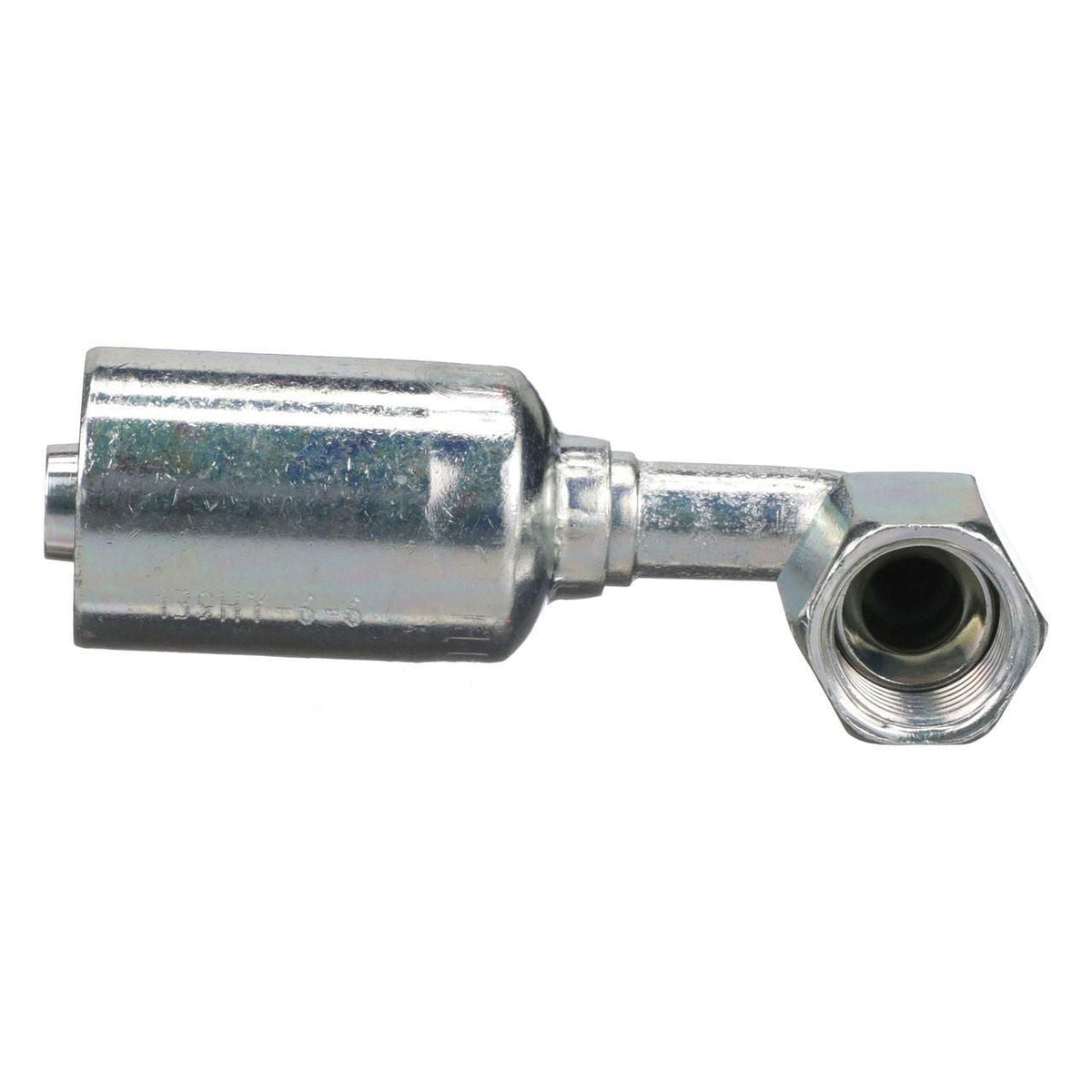 B90763 - OEM HYDRAULIC FITTING FEMALE JIC 37 SWIVEL 90 DEGREE S-DROP - CASE CONSTRUCTION