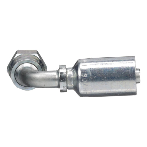 B90765 - OEM HYDRAULIC FITTING FEMALE JIC 37 SWIVEL 90 DEGREE S-DROP - CASE CONSTRUCTION