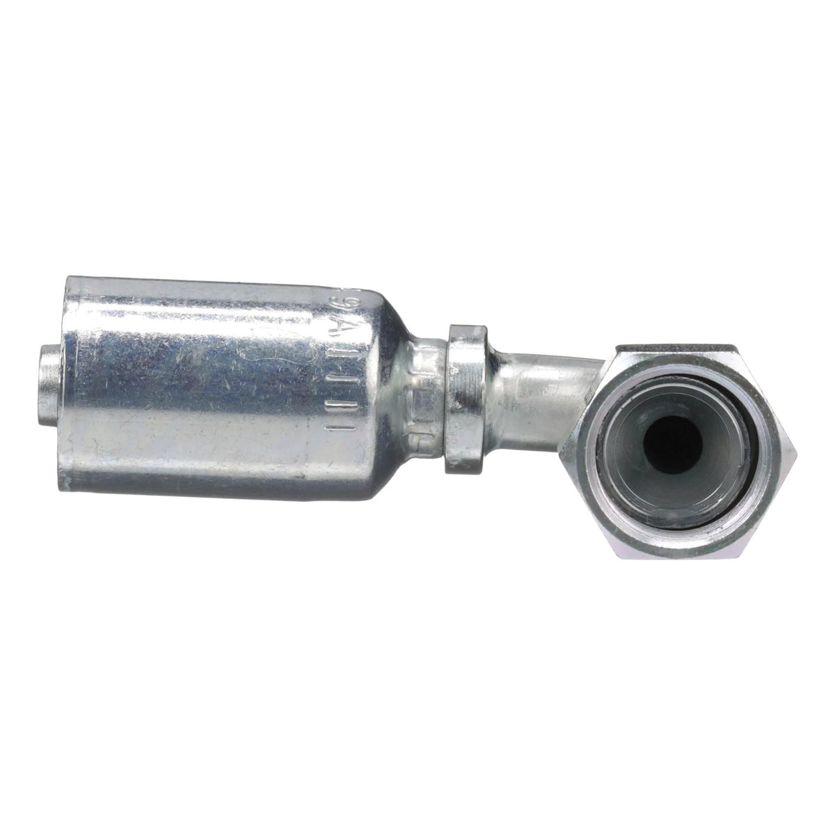 B90765 - OEM HYDRAULIC FITTING FEMALE JIC 37 SWIVEL 90 DEGREE S-DROP - CASE CONSTRUCTION