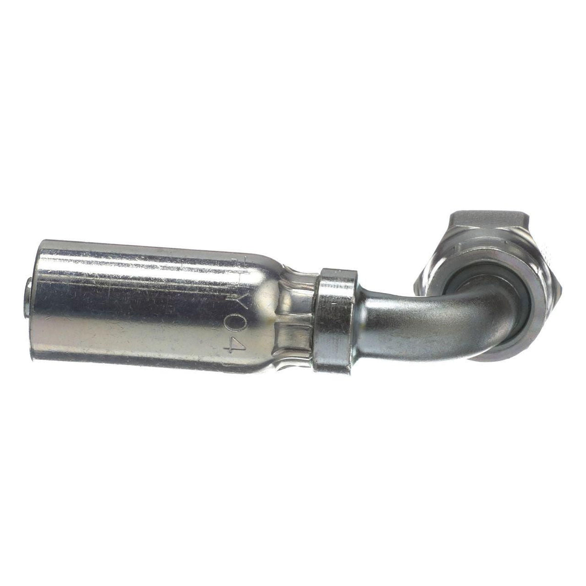 B90773 - OEM HYDRAULIC FITTING FEMALE JIC 37 SWIVEL 45 DEGREE ELBOW - CASE CONSTRUCTION