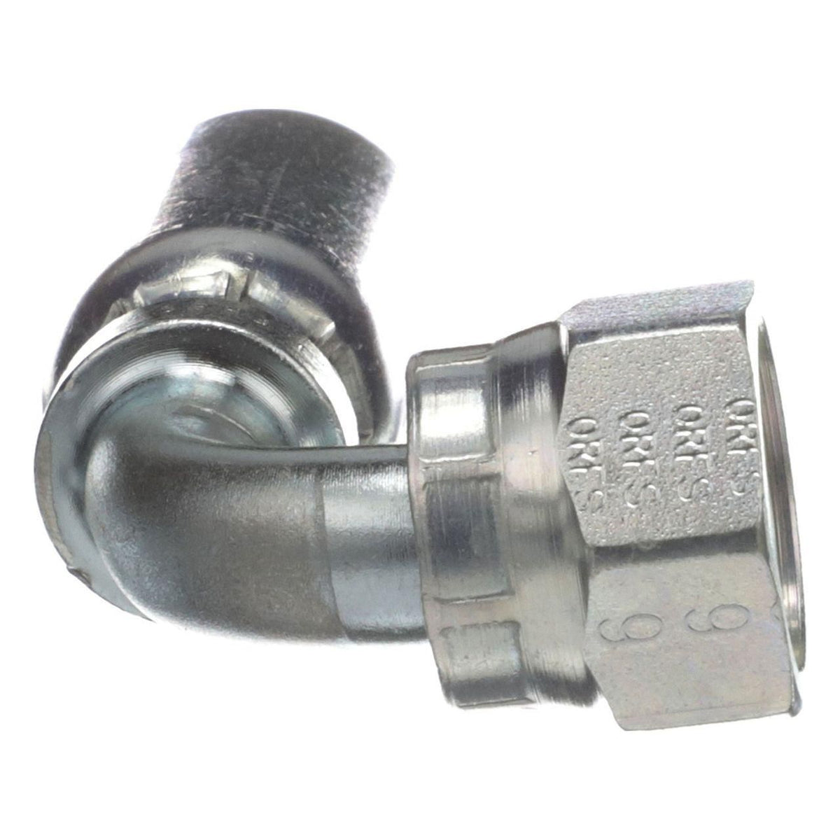B90773 - OEM HYDRAULIC FITTING FEMALE JIC 37 SWIVEL 45 DEGREE ELBOW - CASE CONSTRUCTION