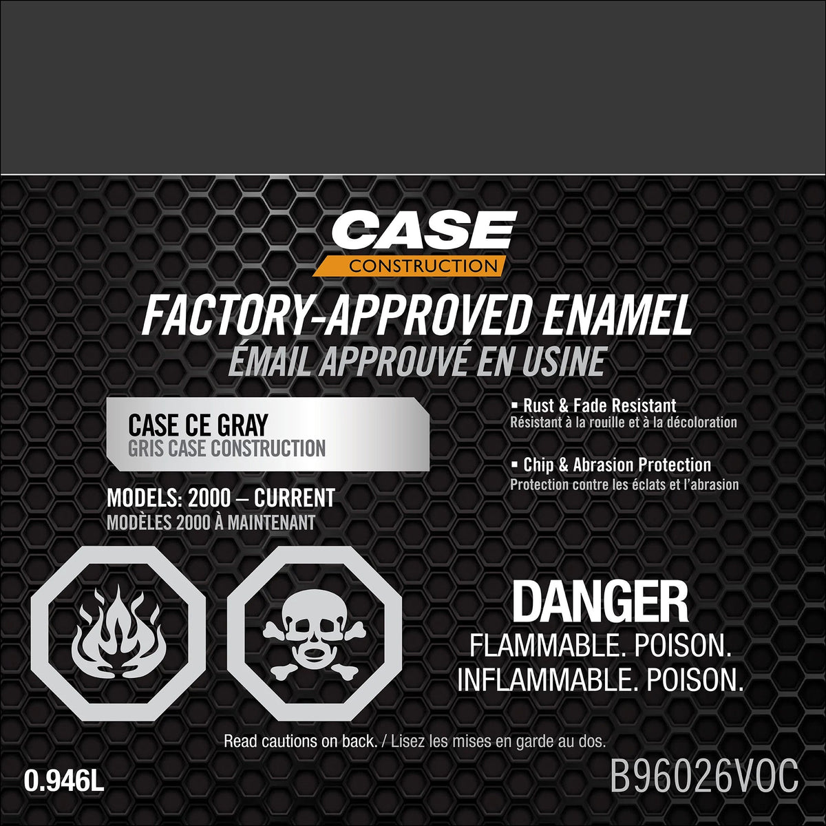 B96026 - OEM PAINT PRIMER CE GRAY QUART - CASE CONSTRUCTION