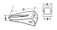 B96108 - Dent de godet d'origine (OEM) - Case Construction