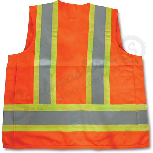 BCNH2720L - OEM SURVEYOR SAFETY VEST ORANGE POLY LARGE - CASE CONSTRUCTION