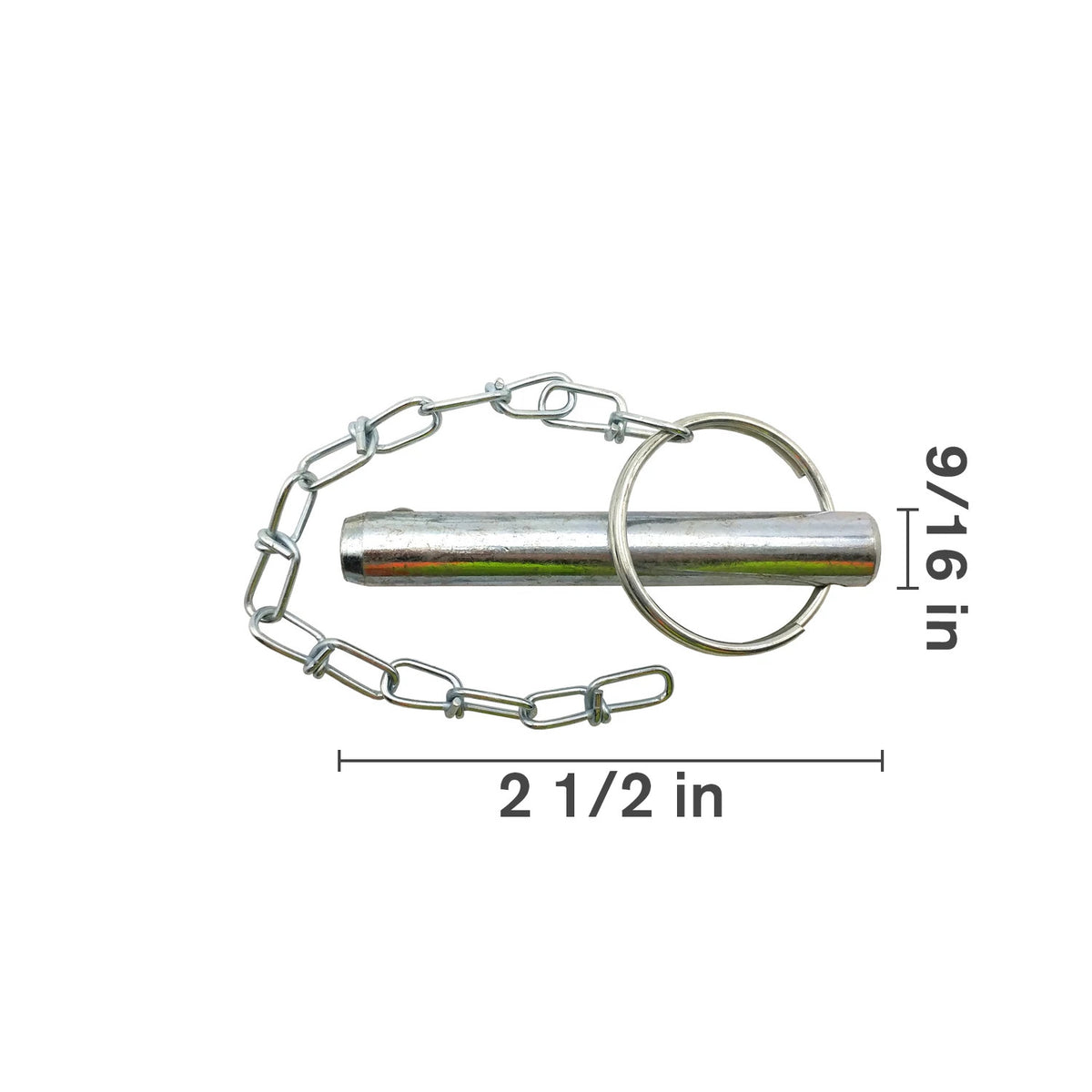BE-025-CAX - OEM PIN & CHAIN FOR TRAILER JACKS 9/16IN X 2 1/2IN USABLEL - CASE CONSTRUCTION