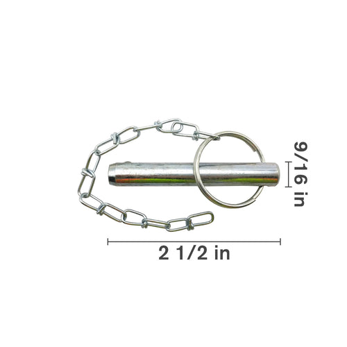 BE-025-CAX - OEM PIN & CHAIN FOR TRAILER JACKS 9/16IN X 2 1/2IN USABLEL - CASE CONSTRUCTION