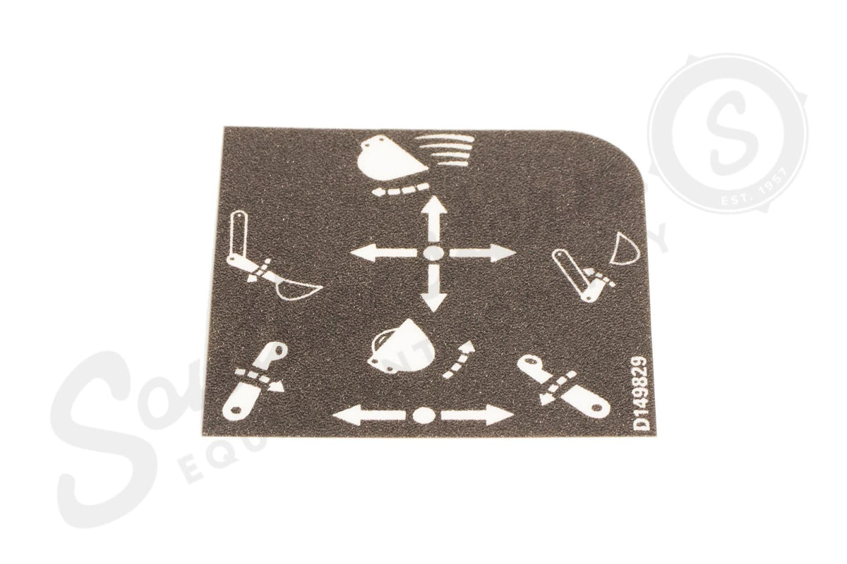 D149829 - OEM STANDARD BACKHOE CONTROL PATTERN DECAL - CASE CONSTRUCTION