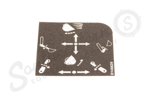 D149829 - OEM STANDARD BACKHOE CONTROL PATTERN DECAL - CASE CONSTRUCTION