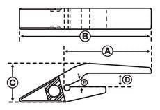 D58499 - OEM SHANK BUCKET TOOTH - CASE CONSTRUCTION