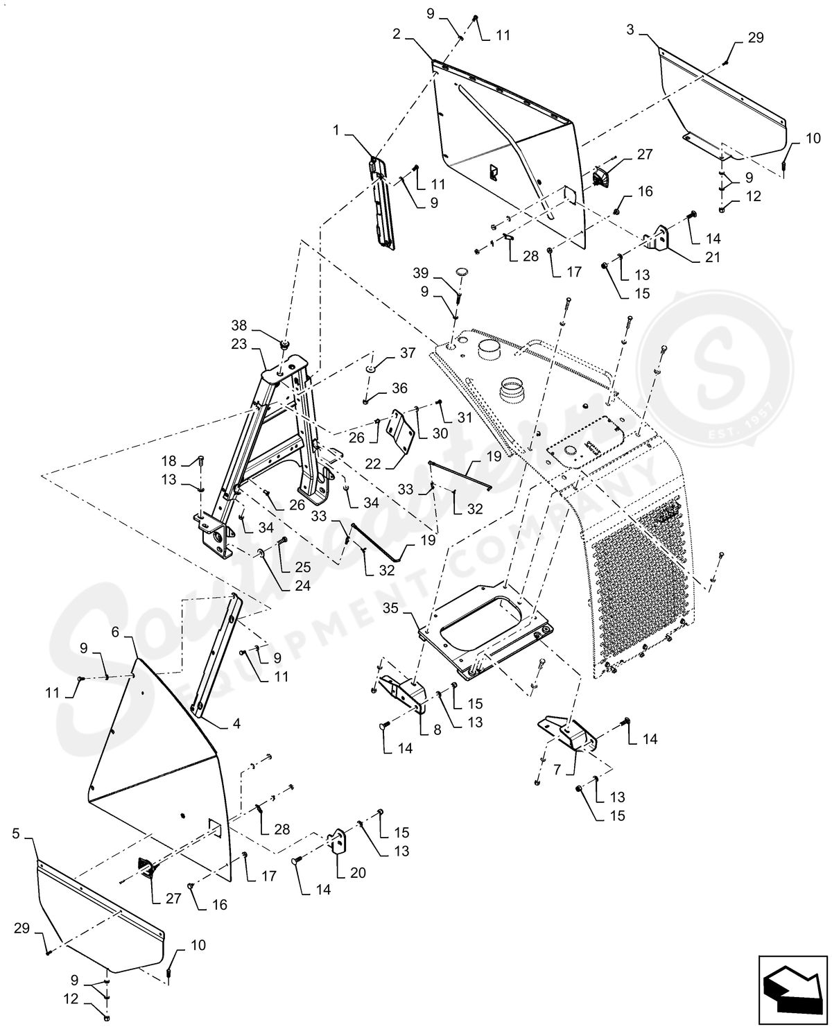 F44883 - OEM CLIP SPRING GAS DOOR - CASE CONSTRUCTION
