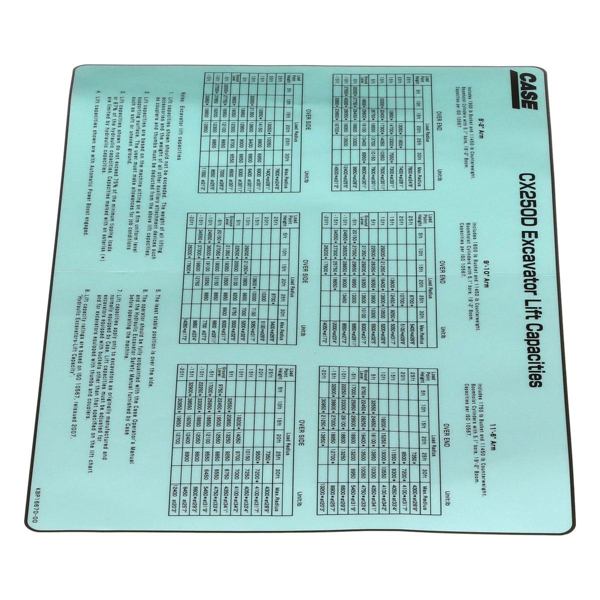 KBP16670 - OEM DECAL - CASE CONSTRUCTION