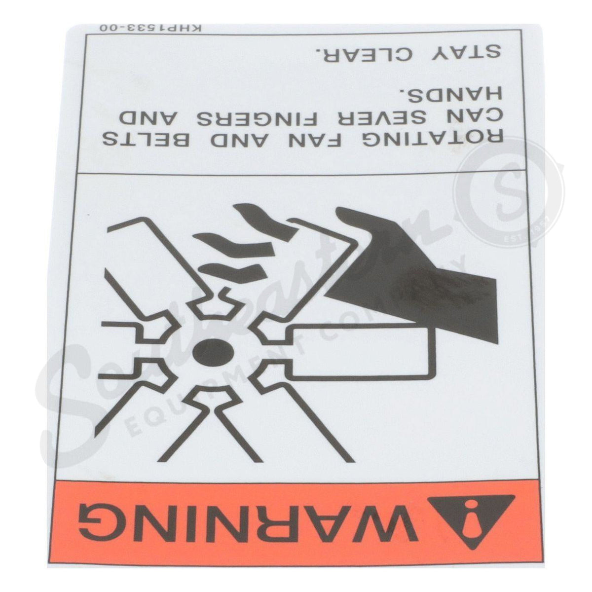 KHP1533 - OEM WARNING LABEL - CASE CONSTRUCTION
