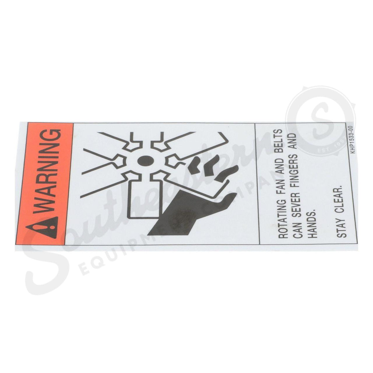 KHP1533 - OEM WARNING LABEL - CASE CONSTRUCTION