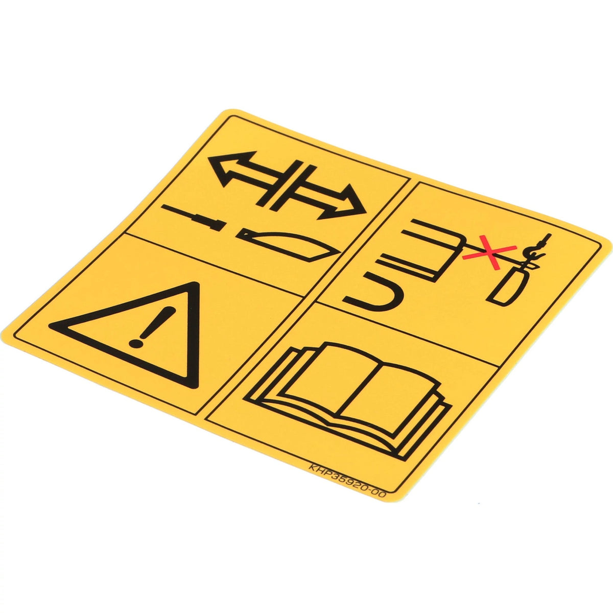 KHP35920 - OEM WARNING DECAL - CASE CONSTRUCTION