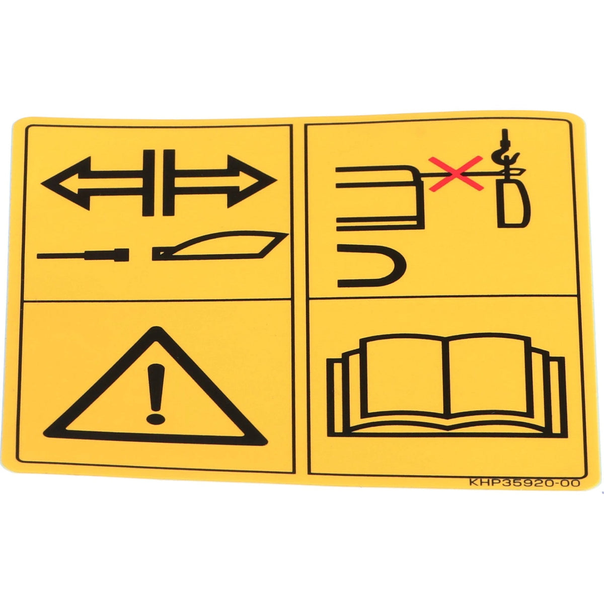 KHP35920 - OEM WARNING DECAL - CASE CONSTRUCTION