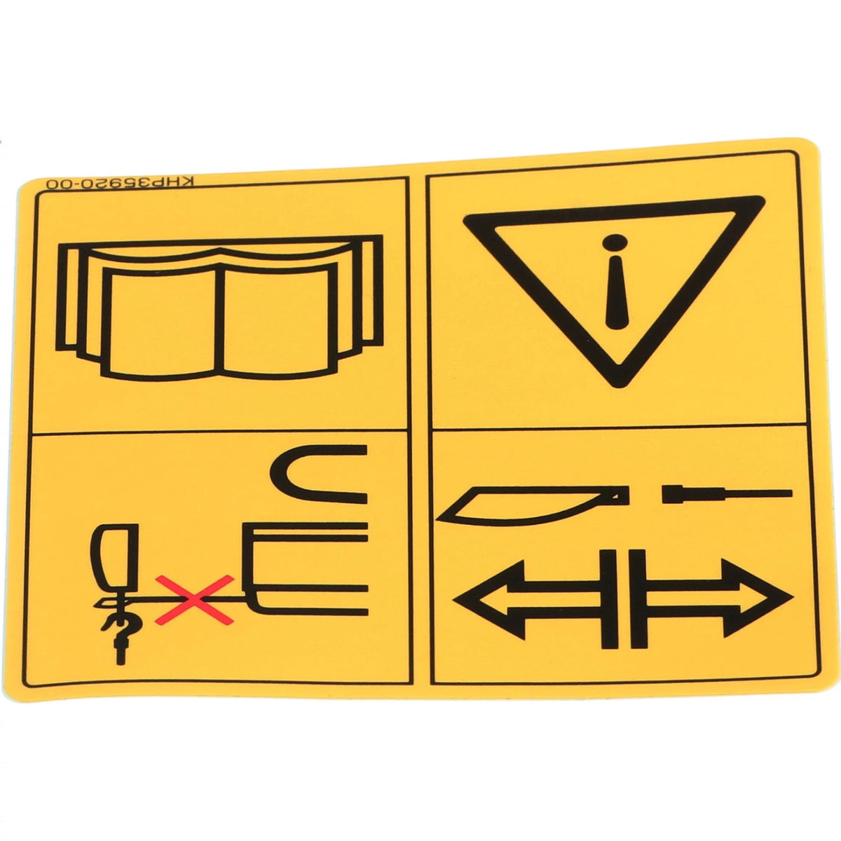 KHP35920 - OEM WARNING DECAL - CASE CONSTRUCTION