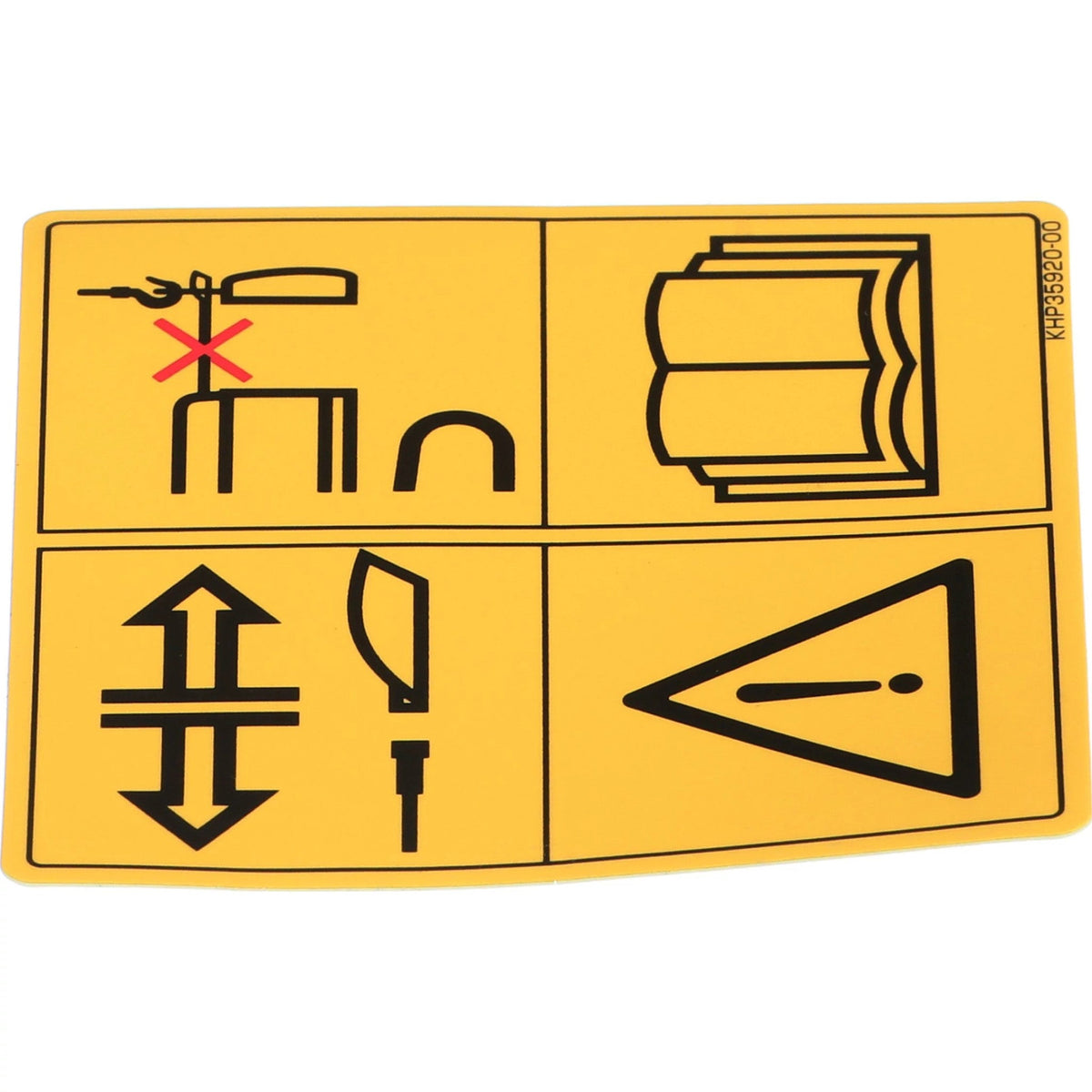 KHP35920 - OEM WARNING DECAL - CASE CONSTRUCTION