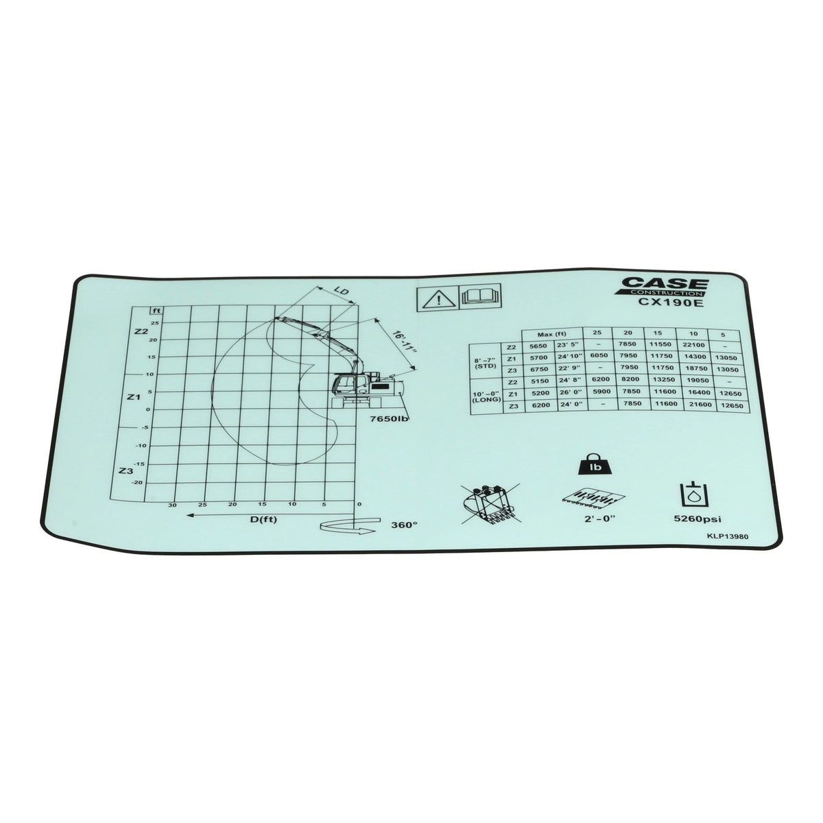KLP13980 - OEM DECAL - CASE CONSTRUCTION