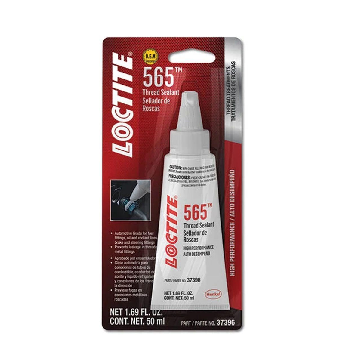 MC37396 - OEM LOCTITE PST 565 THREAD SEALANT 6-PACK/50 ML TUBES - CASE CONSTRUCTION