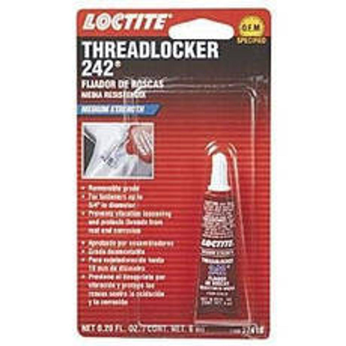 MC37418 - OEM LOCTITE THREADLOCKER 242 12-PACK/6 ML TUBES - CASE CONSTRUCTION
