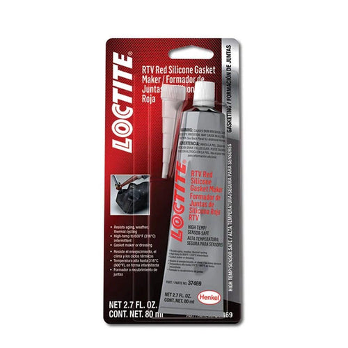MC37469 - OEM LOCTITE RTV RED SILICONE GASKET MAKER 12-PACK/80 ML TUBES - CASE CONSTRUCTION