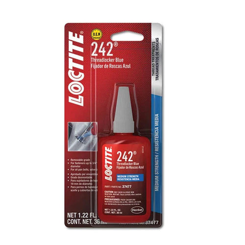 MC37477 - OEM LOCTITE THREADLOCKER 242 6-PACK/36 ML BOTTLES - CASE CONSTRUCTION