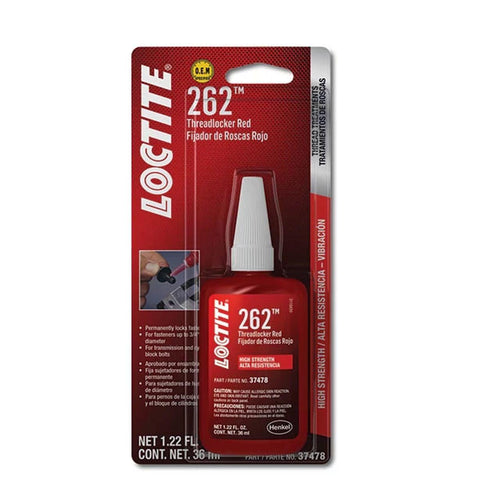 MC37478 - OEM LOCTITE THREADLOCKER 262 6-PACK/36 ML BOTTLES - CASE CONSTRUCTION