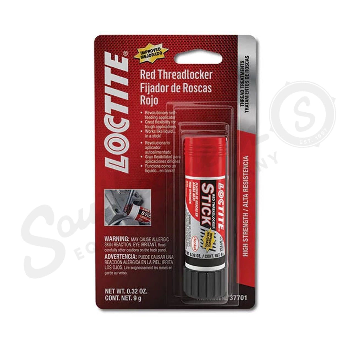 MC37701 - OEM LOCTITE RED STICK THREADLOCKER 10-PACK/9G STICKS - CASE CONSTRUCTION