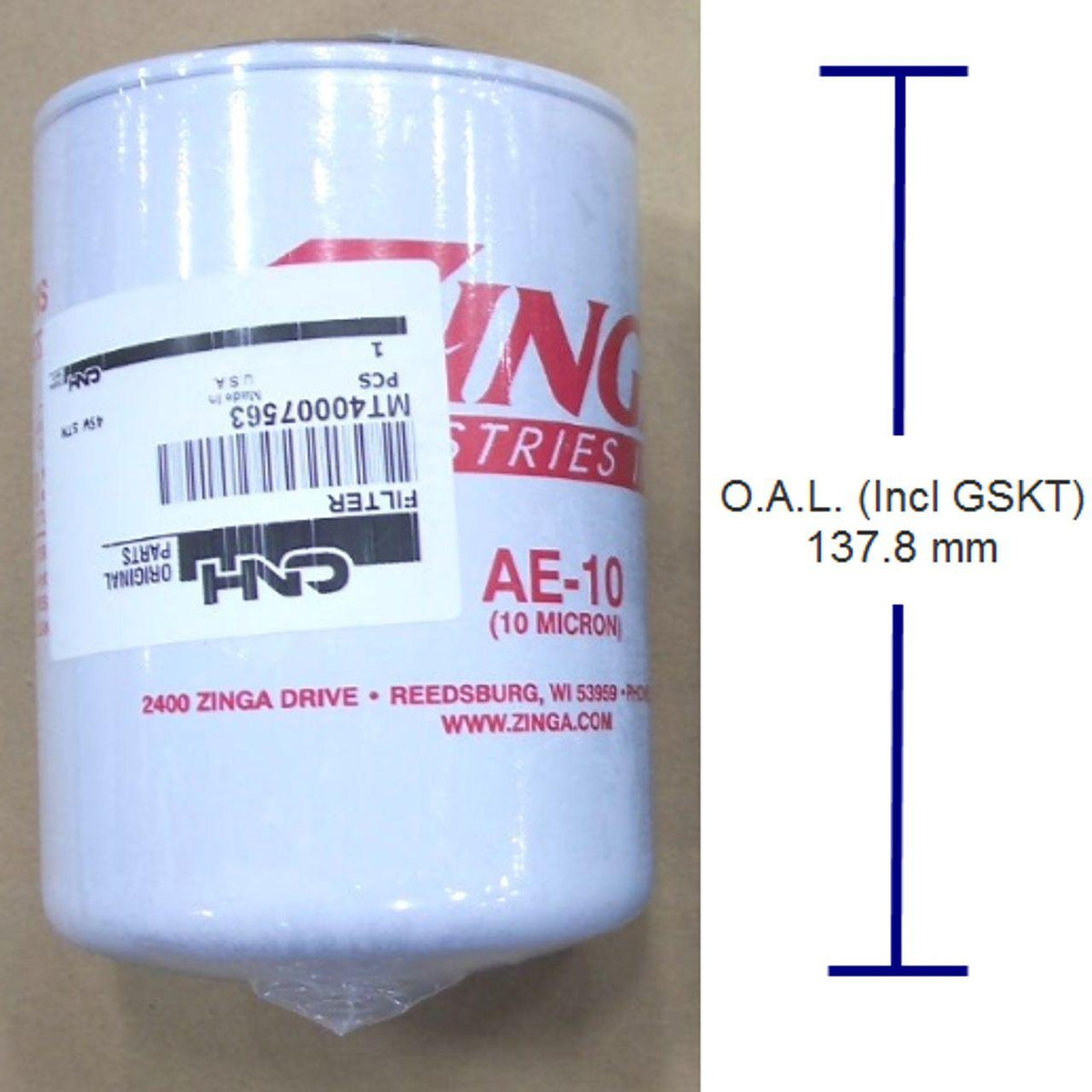 MT40007563 - OEM HYDRAULIC OIL FILTER - CASE CONSTRUCTION