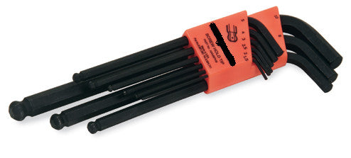 SC12501AA - OEM 9-PIECE IH HEX KEY SET BALL END METRIC - CASE CONSTRUCTION