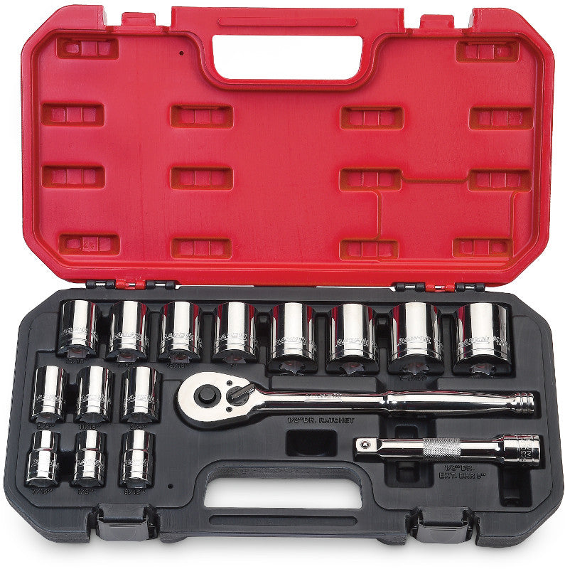 SC30001AA - OEM 16-PIECE IH 1/2IN DRIVE SOCKET SET SAE - CASE CONSTRUCTION