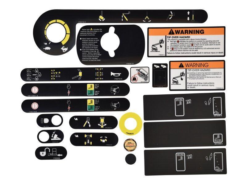 1001109181 - OEM PLATFORM CONSOLE DECAL KIT - JLG