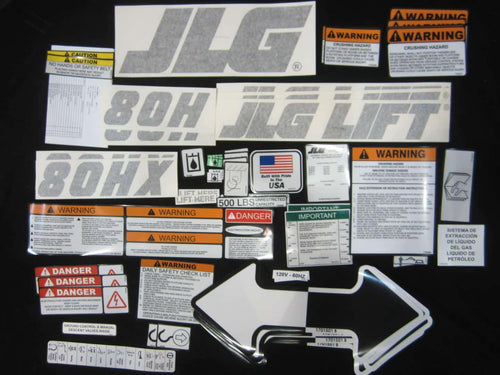 2900677 - OEM DECALS 80H/HX PLACARDS - JLG